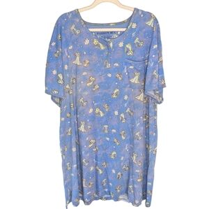 Fashion Bug Cat Star Cloud Sky patterned night gown one size